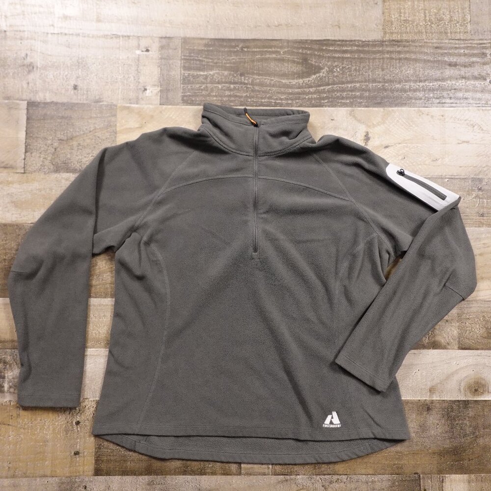 Eddie Bauer First‎ Ascent 1/4 Zip Fleece Women’s Petite XL Gray Performance
